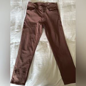 Faherty Rust/Red 5 Pocket Stretch Terry Pants Waist 33 X 30 length